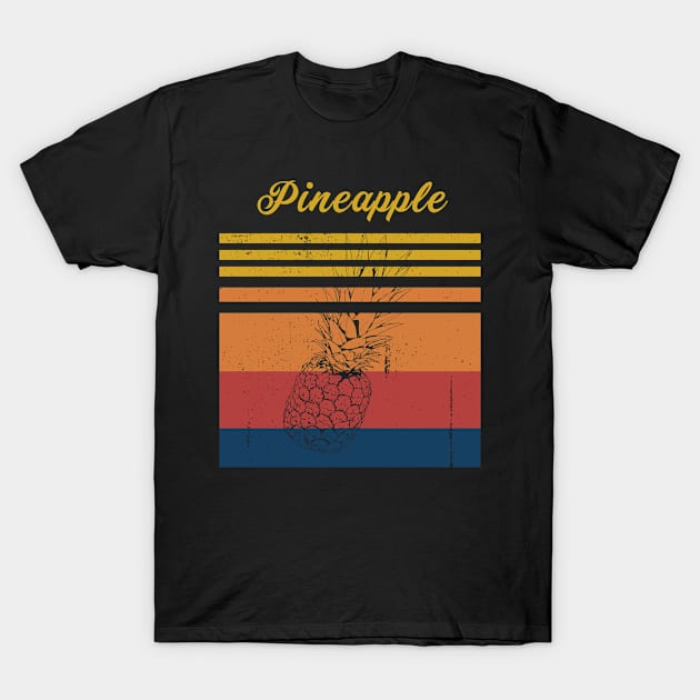 Vintage Distressed Pineapple Retro Summer Vacation T-Shirt by Dhmsh